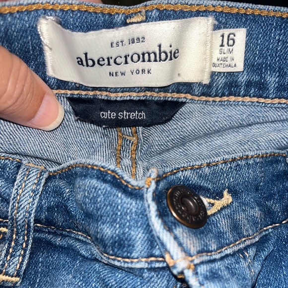 Abercrombie & Fitch girls Blue skinny Jeans sz 16 slim - Picture 5 of 5